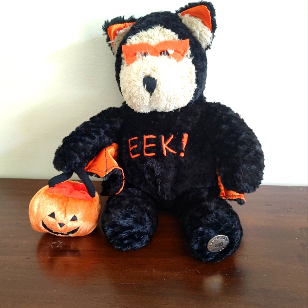 Starbucks Coffee Bearista Halloween Costume Bear Plush Animals Pumpkin 2003